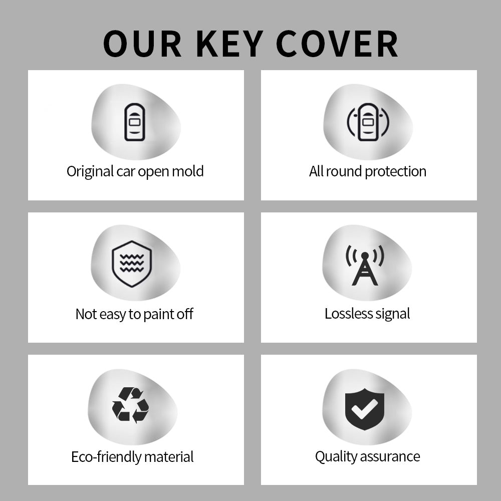 FOB3T1 Gradient Gray Suitable for Mondeo Keycases, Ruiji Car Keychains, High-end Taurus Ruijie Fox Car Key Remote Control keychain