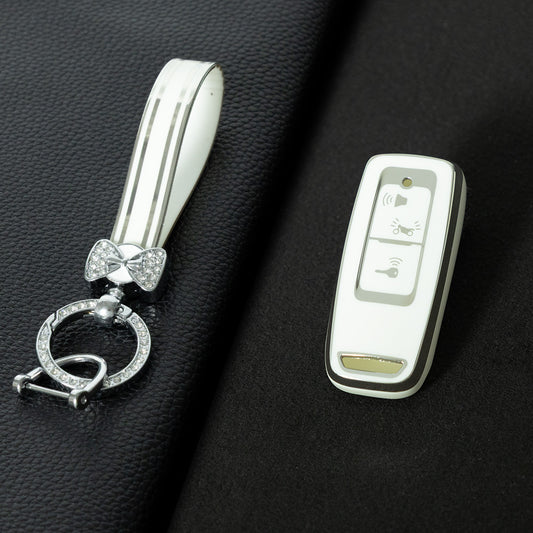 HOR1T1 White-Silver Plating Car Key Cover Tpu Car Accessories New Key Cover for SH Mode Vision Lead Vario PCX 160 for Honda