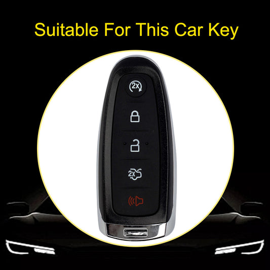 FOJ1T1 Purple-Silver Plating Soft TPU Car Remote Key Case Cover Shell for Ford Fusion Fiesta Mondeo Ecosport Kuga Escort Everest Ranger F150 Protector Holder