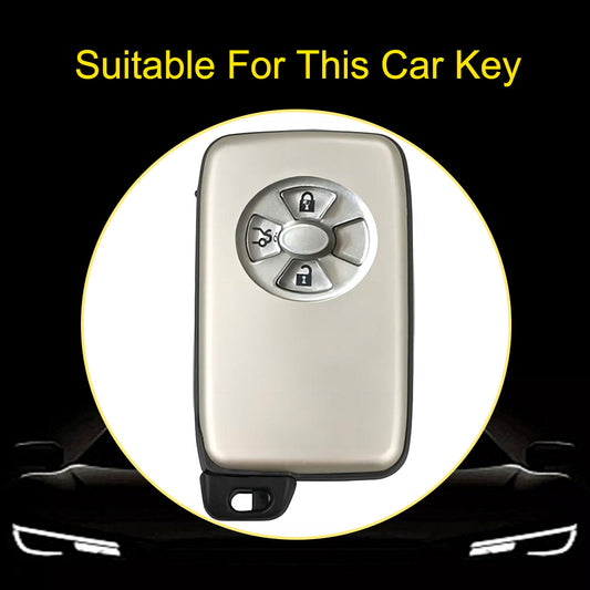 TOO1T1 Light Blue-Gold Plating TPU Car Key Case Cover for Toyota Reizhi RAV4 Overlord Previa Latest Designs Car Supplies