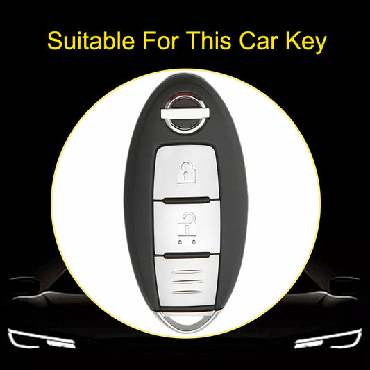 NIB1T1 Blue-Gold Plating Car Key Cover For Nissan X-Trail Qashqai Sylphy Altima