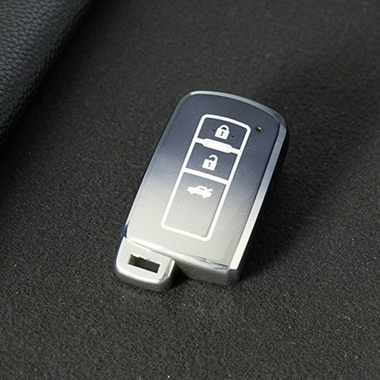 TOD1T1 Gradient Gray Soft TPU Remote Car Key Case for Toyota Camry Corolla RAV4 Highlander Avalon 2015 - 2017 4 Buttons Cover Shell Holder