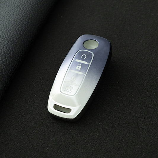 NIA7T1 Gradient Gray TPU Car Key Cover Fob Holder Suitable for Nissan Sylphy Bluebird Teana X-Trail Murano GTR