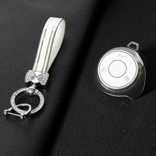 MTA1T1 White-Silver Plating TPU Car Key Case Coverfor Neta N01 GT Hard Top Ne Zha AYA 05 400U