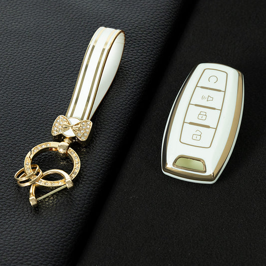 GRA3T1 White-Gold Plating TPU Car Key Case for Great Wall Haval Hover H1 H4 H6 H7 H8 H9