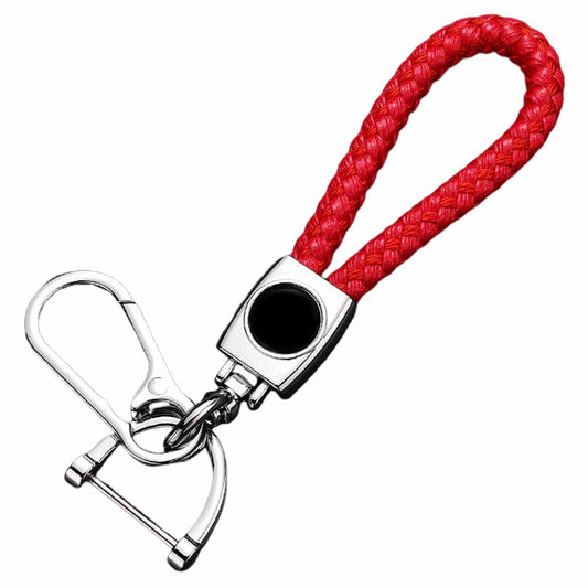 Fashion Hand-woven Rope Car Keychain Horseshoe Buckle Keychain Climbing Buckle Pendant Accessory Gift