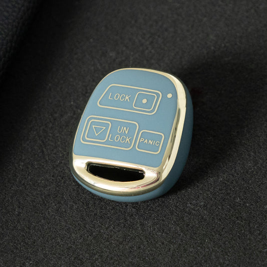 TON3T1 Granny Grey-Gold Plating TPU Car Key Case for TOYOTA CAMRY RAV4 Corolla PRADO YARIS Tarago for LEXUS