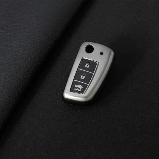 NIC1T1 Black-Metal Gray Plating Car Key Cover Soft TPU Car Remote Key Case Cover Shell for Nissan X-Trail Qashqai J11 Juke Murano Micra Tiida Maxima Altima Kicks Accessories
