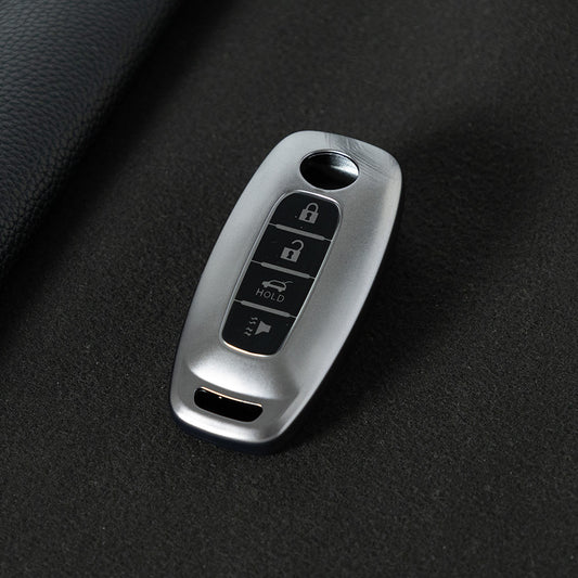 NIA4T1 Black-Metal Gray Plating TPU Car Key Cover for Nissan Sylphy Bluebird Teana X-Trail Murano GTR