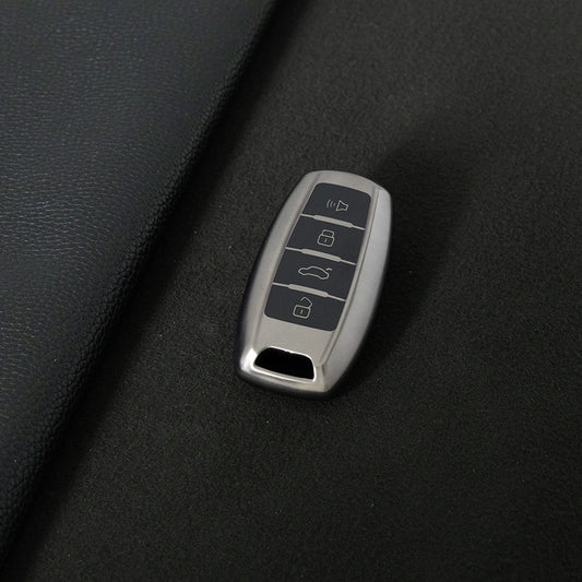 GRA2T1 Black-Metal Gray Plating Car Key Cover For TPU Haval Car Key Case H6 Third Generation Harvard M6 Package H2S Buckle F7x Housing F5 H4 H7/H8/H9