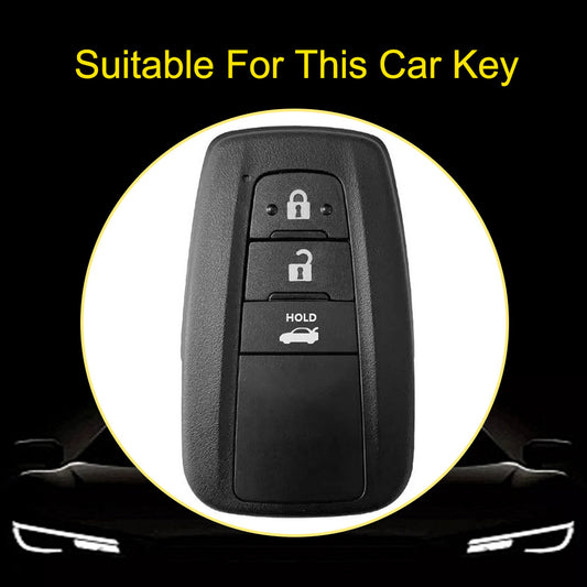 TOB1T1 Purple-Silver Plating Car Key Cover For Toyota Rav4 Corolla CHR Verso Hilux Chaveiro Keyless Bag Car Accessories Key Cover TPU