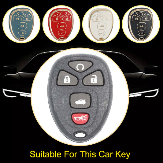 CEP2T1 Purple-Silver Plating Car Key Cover Case for Chevrolet 5 Button