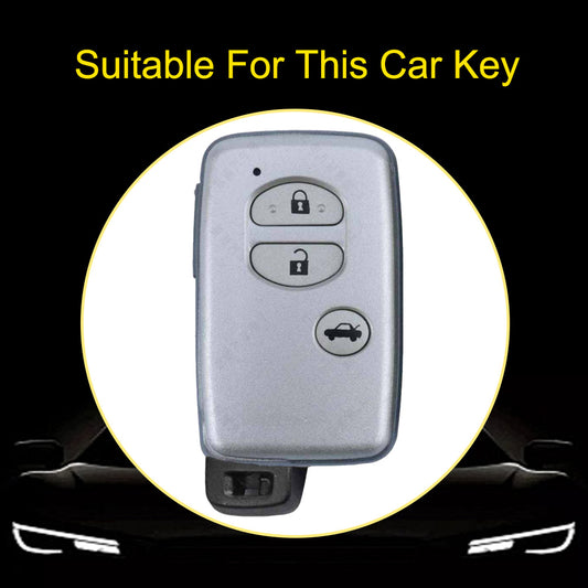 TOG1T1 Light Blue-Gold Plating Car Key Cover for Old Toyota 3 Buttons Crown Land Cruiser Prado Car Key case