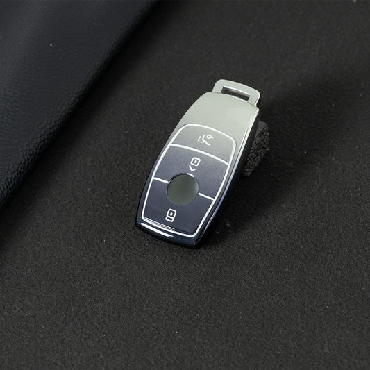 MEB1T1 Gradient Gray Car Key Cover For Mercedes Benz Maybach C200L S450L CLASS Key Rings Keychain Bag Car Key Accessories