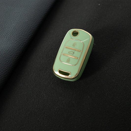 WUA1T1 Green-Gold Plating Car Key Cover For Wuling S1 Baojun 730 510 560 310 630 310W Car Key Cover Case Bag Protector
