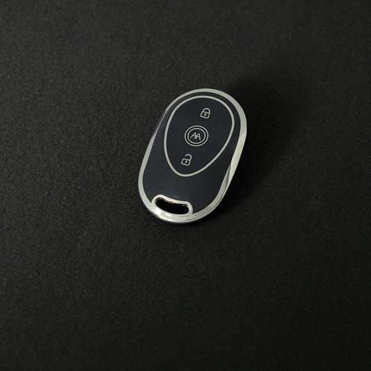 AAC1T1 Black-Silver Plating Car Key Cover For Aima Luna Bubble Universal Electric Bicycle Car Key Accessories
