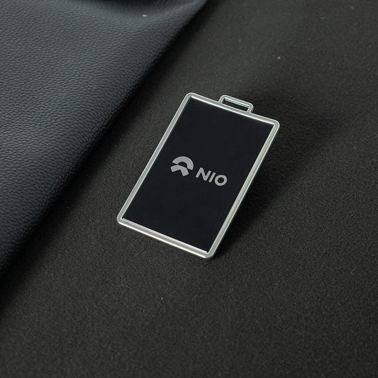 NOB2T1 Black-Silver Plating TPU Car Key Case Cover Compatible with NIO ES6 card key cover, 2025 models ET5T/ES7/EC7/ES8/ET7 card holder NFC