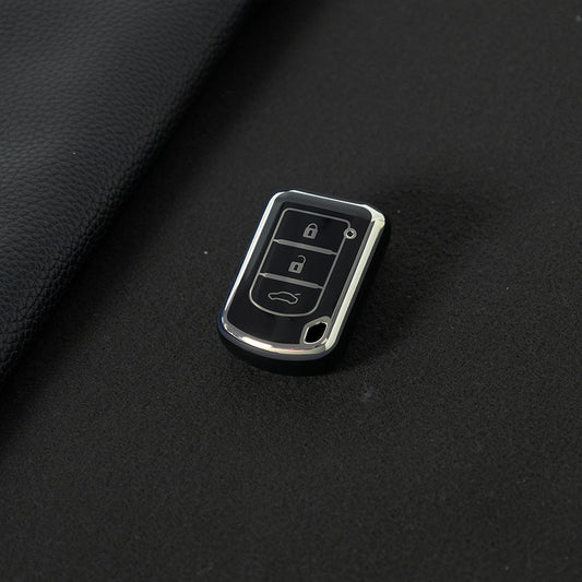 MIG1T1 Black-Silver Plating TPU Car Key Cover for Mitsubishi Kit Mitsubishi Outlander ASX Lansergo Lansergo Lansergo Pajero Yige