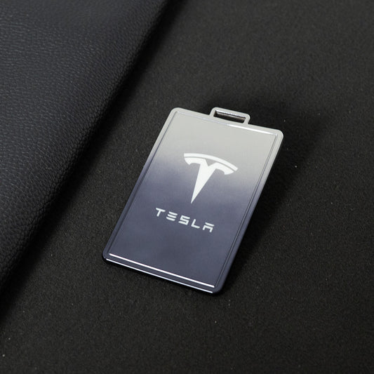 TEB1T1 Gradient Gray-Laser Engraving TPU Tesla Car Key Cover Scratch Resistant Lightweight Protective Case for Model 3/X/Y