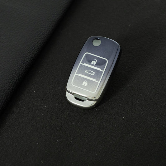 CHB1T1 Gradient Gray Car Key Cover For Premium Soft TPU Car Key Case Cover CHANGAN Benben E-Star CS15 CS35 CS55 EADO LUMIN Key Rings Keychain Bag