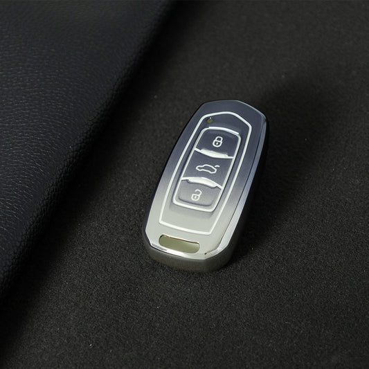 GEA1T1 Gradient Gray Car Key Cover For Geely Auto GL New Emgrand GS Car Key Pack S1 Boyue X3 Yuanjing X6 Borui Binrui Buckle Shell keychain