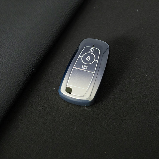 FOB1T1 Gradient Gray TPU Car Key Case Cover Holder for Ford Fusion Edge Mustang Explorer F150 F250 F350