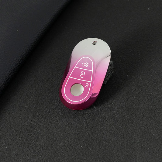 MEA1T1 Gradient Pink TPU Car Key Case Cover for Mercedes Benz Maybach New C200L C260L S400L S450L