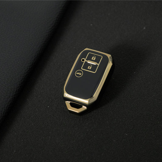 SUB3T1 Black-Gold Plating TPU Car Key Cover for Suzuki Swift 2020-2021
