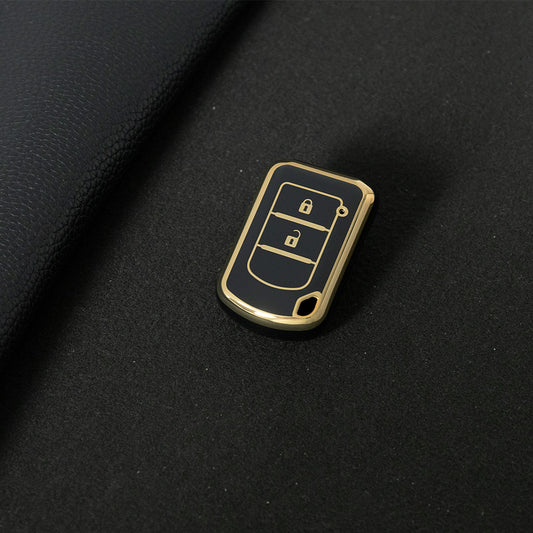 MIG2T1 Black-Gold Plating TPU Car Key Cover for Mitsubishi Kit Mitsubishi Outlander ASX Lansergo Lansergo Lansergo Pajero Yige