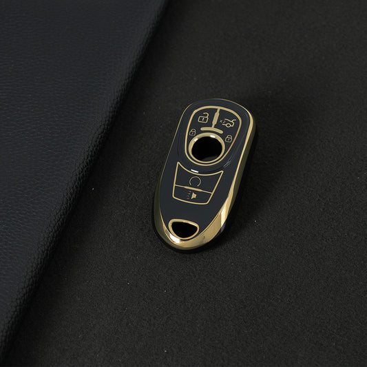 BUA3T1 Black-Gold Plating TPU Car Key Case Cover for Buick New Lacrosse Hot Selling Multicolor Waterproof Auto Supplies