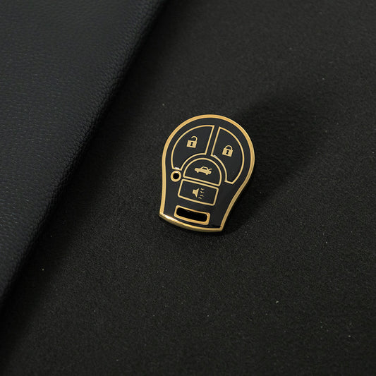 NIE4T1 Black-Gold Plating TPU Car Key Cover for Nissan Sylphy MARCH TIIDA X-TRAIL Qashqai KICKS SUNNY