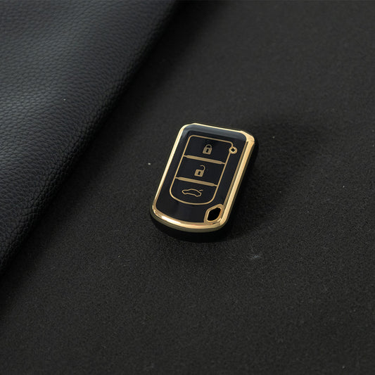 MIG1T1 Black-Gold Plating TPU Car Key Cover for Mitsubishi Kit Mitsubishi Outlander ASX Lansergo Lansergo Lansergo Pajero Yige