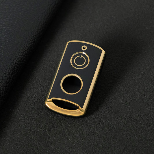 YAA1T1 Black-Gold Plating Car Key Cover Remote Key Shell for Y-AMAHA XMAX X-MAX 400 NVX AEROX QBIX 125 155 250 300 400 2015 2016 2017 2018 2019 2020 Key Case Cover