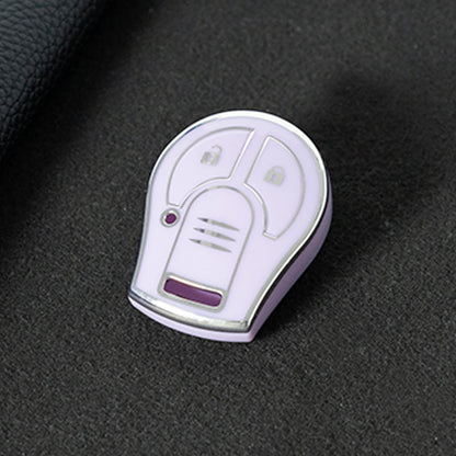 NIE2T1 Purple-Silver Plating TPU Car Key Cover for Nissan Sylphy MARCH TIIDA X-TRAIL Qashqai KICKS SUNNY
