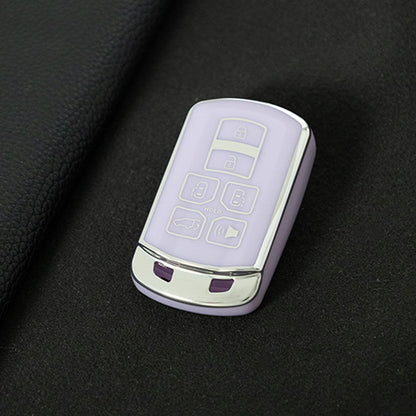 TOL1T1 Purple-Silver Plating TPU Car Key Cover Case for Toyota Avalon camry COROLLA RAV4 Grand Highlander