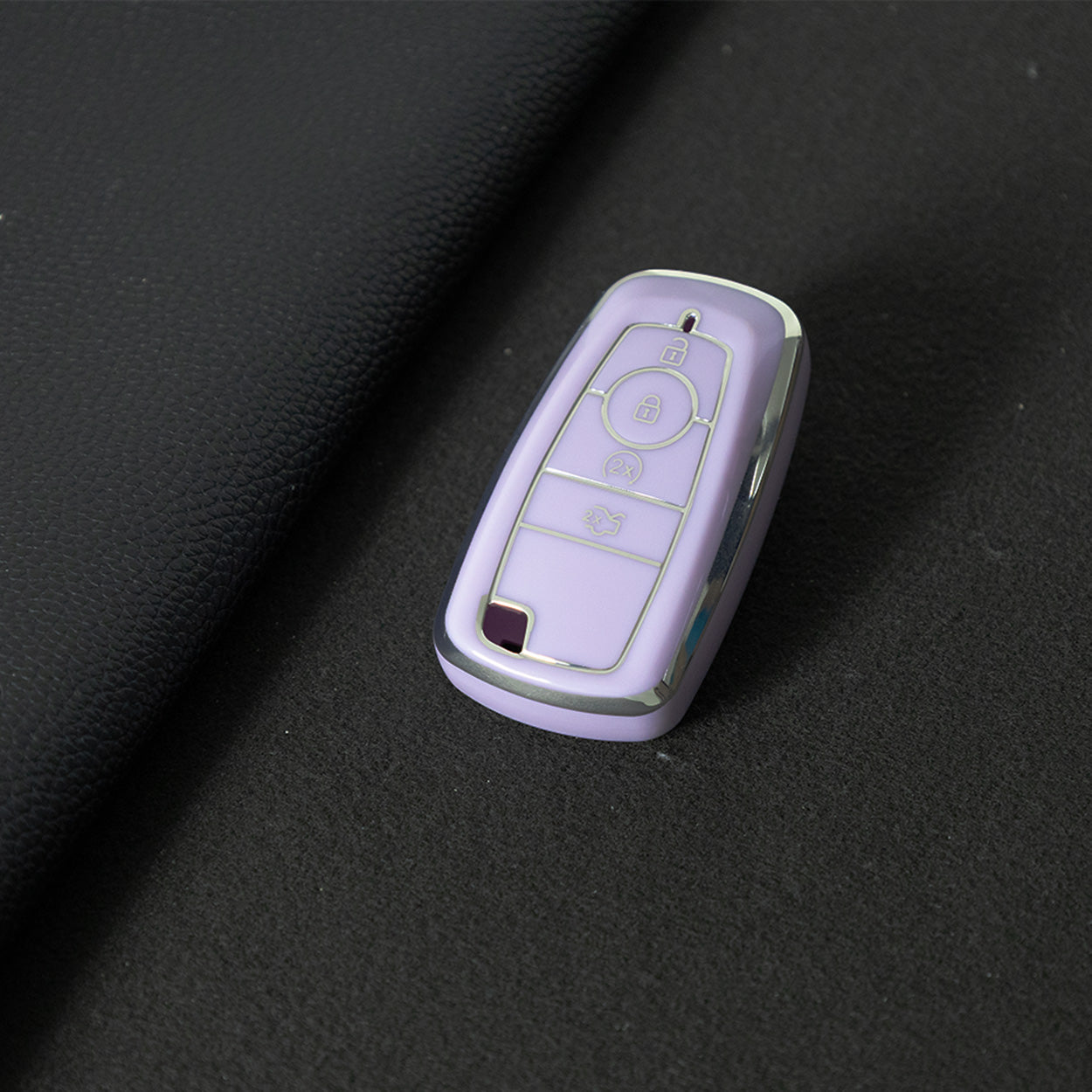 FOB3T1 Purple-Silver Plating Suitable for Mondeo Keycases, Ruiji Car Keychains, High-end Taurus Ruijie Fox Car Key Remote Control keychain