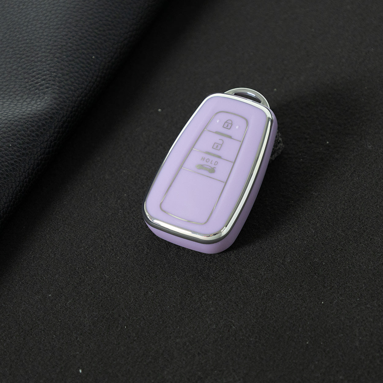 TOB1T1 Purple-Silver Plating Car Key Cover For Toyota Rav4 Corolla CHR Verso Hilux Chaveiro Keyless Bag Car Accessories Key Cover TPU