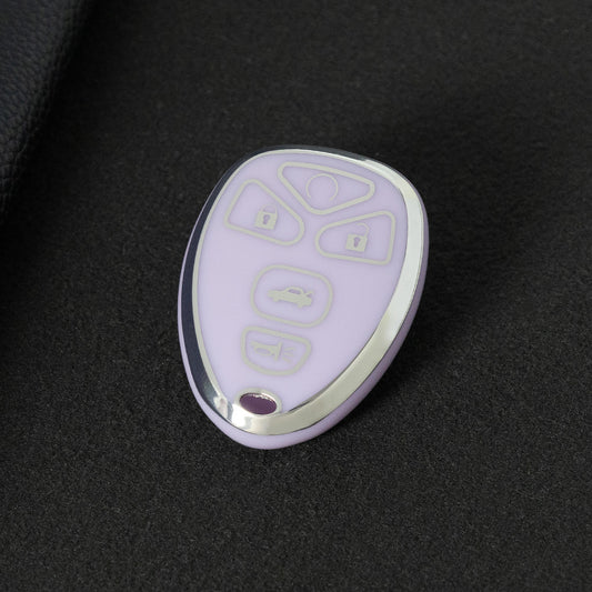 CEP2T1 Purple-Silver Plating Car Key Cover Case for Chevrolet 5 Button