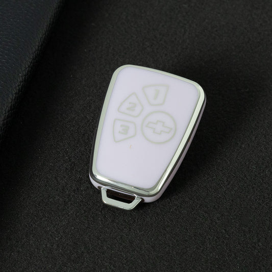 CEY1T1 Purple-Silver Plating TPU Car Key Case Cover for Chevrolet Cruze 4 Buttons Hot Selling Auto Llave Accessories