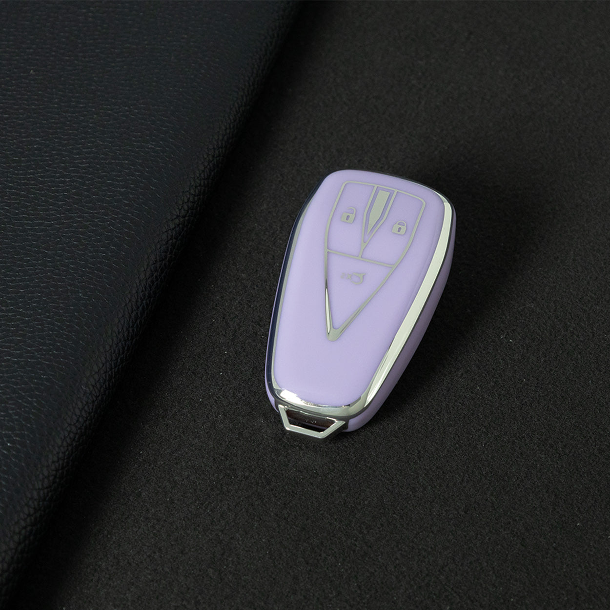CHC1T1 Purple-Silver Plating Car Key Cover For TPU Car Key Cover Shell Remote Key Protection Case Car Interior Accessories  Changan CS35 CS55 CS75 PLUS 2019