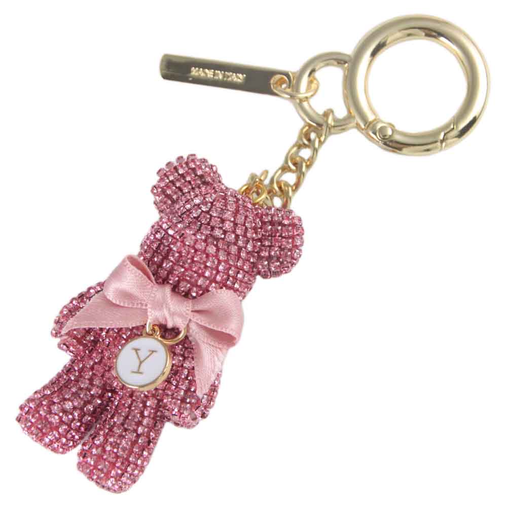 Luxury Crystal Key Chain with Cute Bear Design Fashion Bling Full Rhinestone Car Bag Decoration