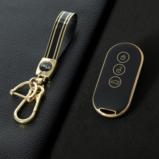 AIB1T1 Black-Gold Plating Car Key Cover for AITO M7 M5 Auto Key Accessories Reasonable Price Premium