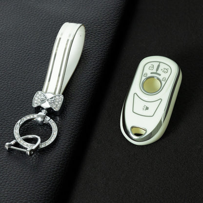 BUA2T1 White-Silver Plating Buick 22 Bie Ke GL8 High-End Key Case for Enclave LaCrosse ES Land Zun Verano Plus Regal Car Accessories keychain
