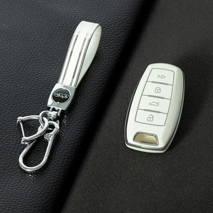 GRA2T1 White-Silver Plating Car Key Cover For TPU Haval Car Key Case H6 Third Generation Harvard M6 Package H2S Buckle F7x Housing F5 H4 H7/H8/H9