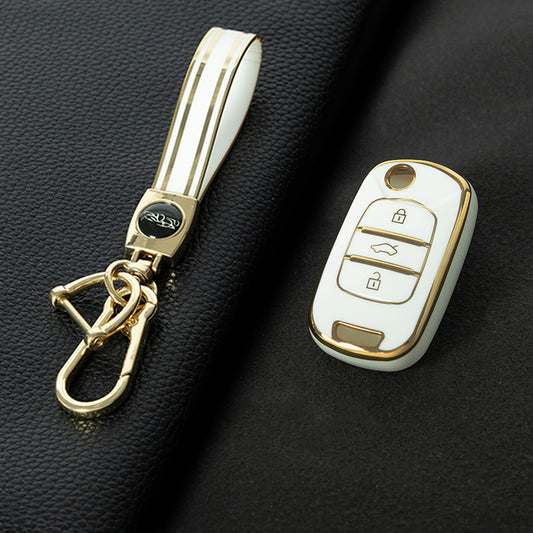 WUA1T1 White-Gold Plating Car Key Cover For Wuling S1 Baojun 730 510 560 310 630 310W Car Key Cover Case Bag Protector