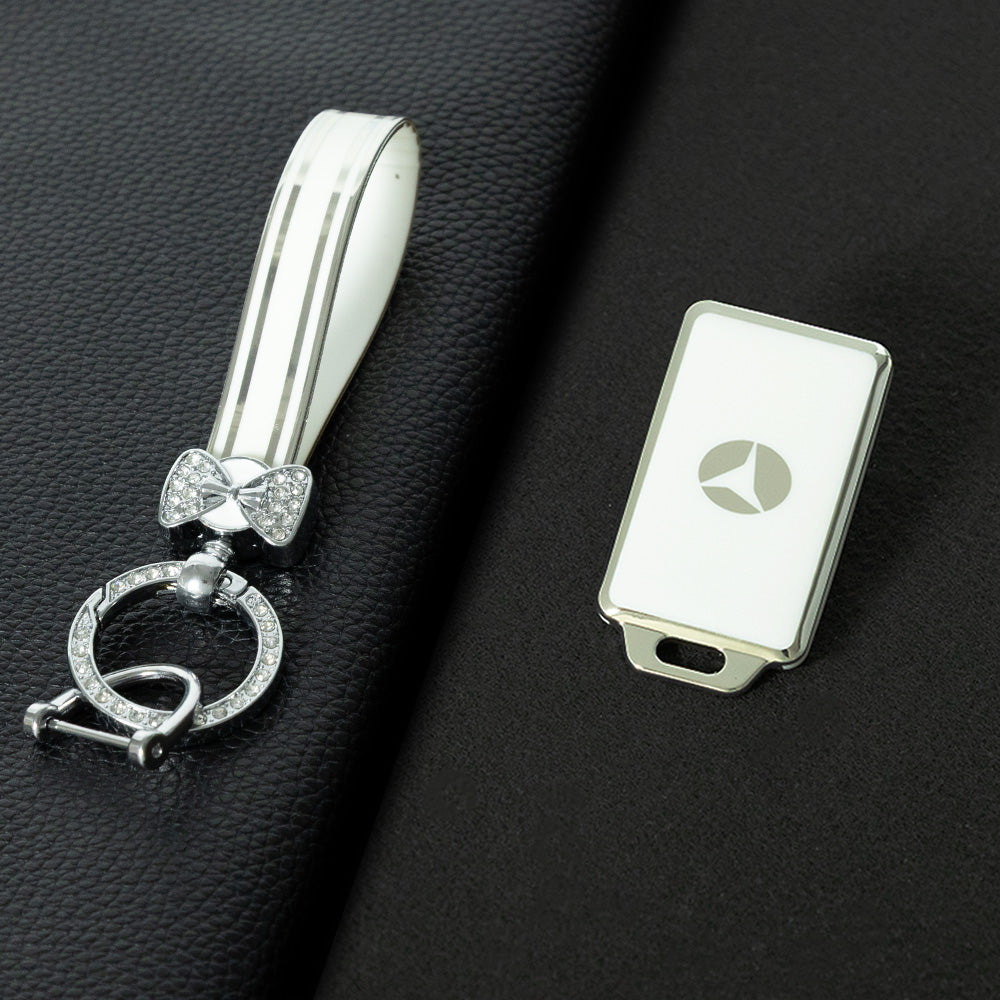 YDE1T1 White-Silver Plating Car Key Cover for Yadea NFC Card Key DDS5 DT2 DN2 DE3 High Quality
