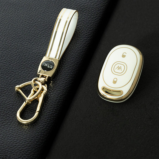 AAB1T1 White-Gold Plating Car Key Cover For Aima Luna Bubble Universal Electric Bicycle Car Key Accessories