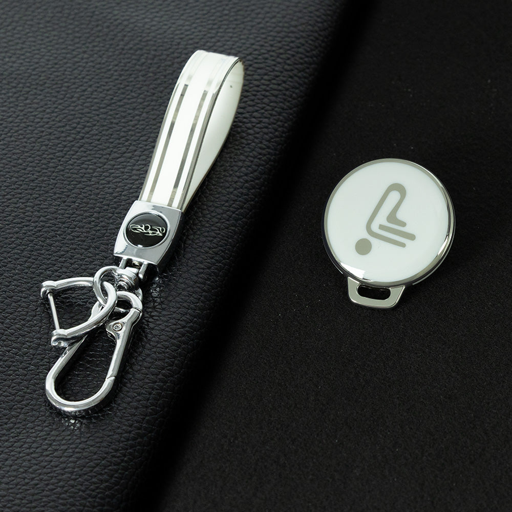 NNB1T1 White-Silver Plating Car Key Cover Suitable for unlocking Ninebot electric vehicles