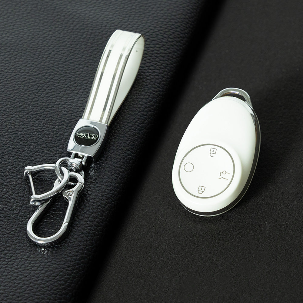 AOA1T1 White-Silver Plating Car Key Cover for Aion v 2024 2025 2026