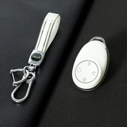 AOA1T1 White-Silver Plating Car Key Cover for Aion v 2024 2025 2026